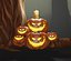 Halloween Pumpkin With Horror Tree 3D model Low-poly 3D model