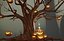 Halloween Pumpkin With Horror Tree 3D model Low-poly 3D model