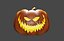 Halloween Pumpkin With Horror Tree 3D model Low-poly 3D model