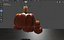 Halloween Pumpkin With Horror Tree 3D model Low-poly 3D model