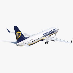 3D boeing 737-900 ryanair rigged