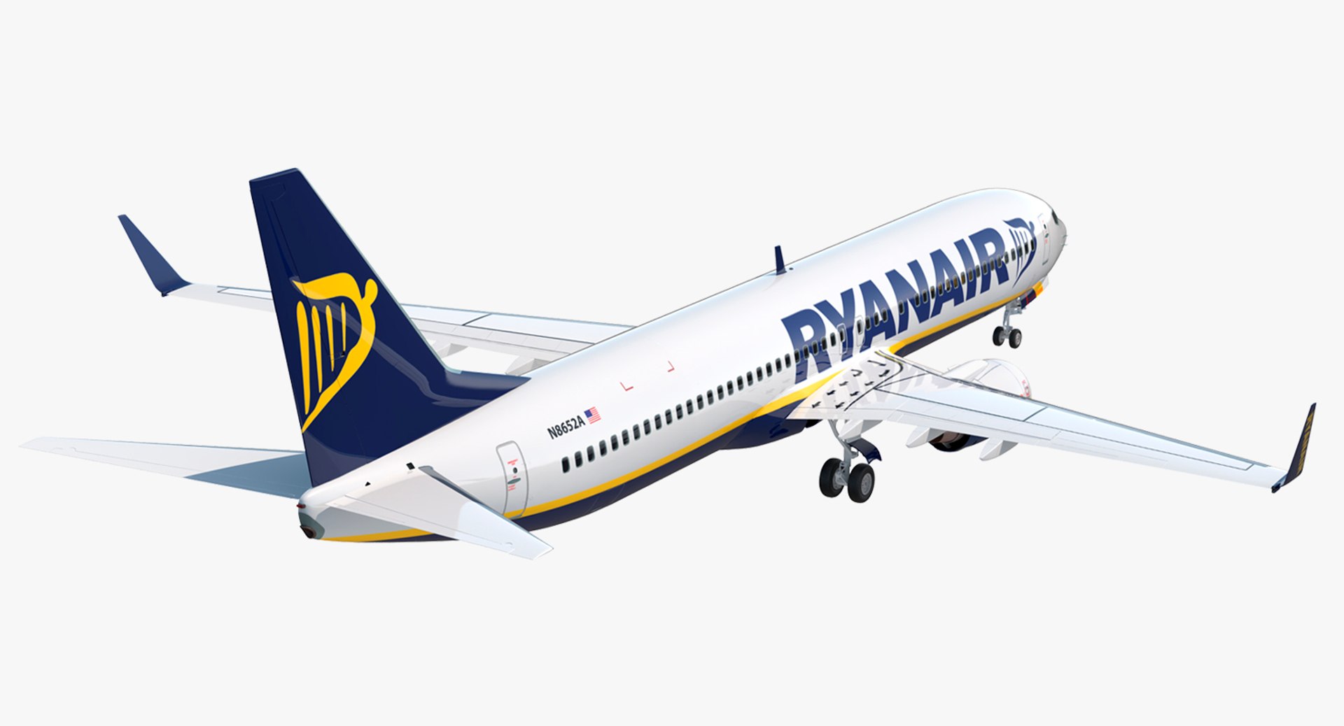 3D boeing 737-900 ryanair rigged - TurboSquid 1161768