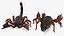 3D model Realistic Scorpion Strikes Fur Animated Rigged