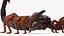 3D model Realistic Scorpion Strikes Fur Animated Rigged