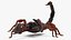 3D model Realistic Scorpion Strikes Fur Animated Rigged