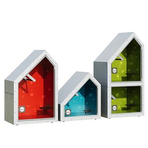 Dog kennel for public places 3D model