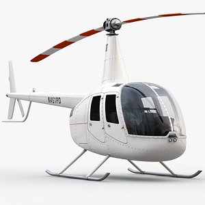robinson helicopter interior 3d max