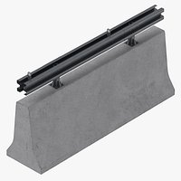 Concrete with Guardrail Clean and Dirty