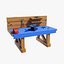 Stylized Workshop Pack – Forge, 2x Workbenches &amp; Alchemy Table