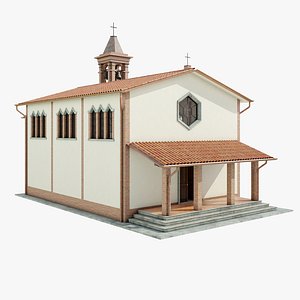 Italian Country Church 3D model