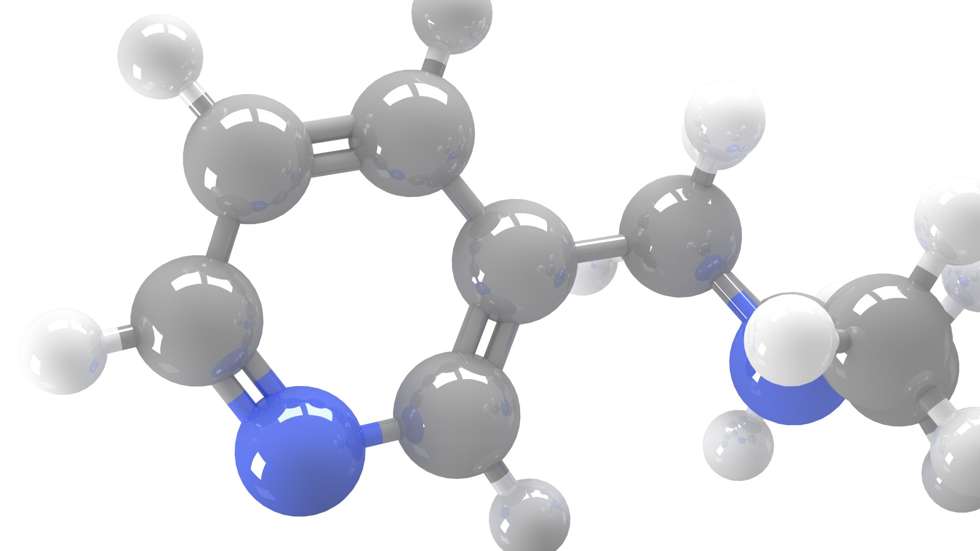 3D Nicotine - C10H14N2 Molecular Structure model https://p.turbosquid.com/ts-thumb/uY/pKv8ij/k0/nicotine_c10h14n2_ballandstick_hero0026/png/1623549521/1920x1080/fit_q87/d2c430905cb1e7867821aaf97278a203227a921a/nicotine_c10h14n2_ballandstick_hero0026.jpg