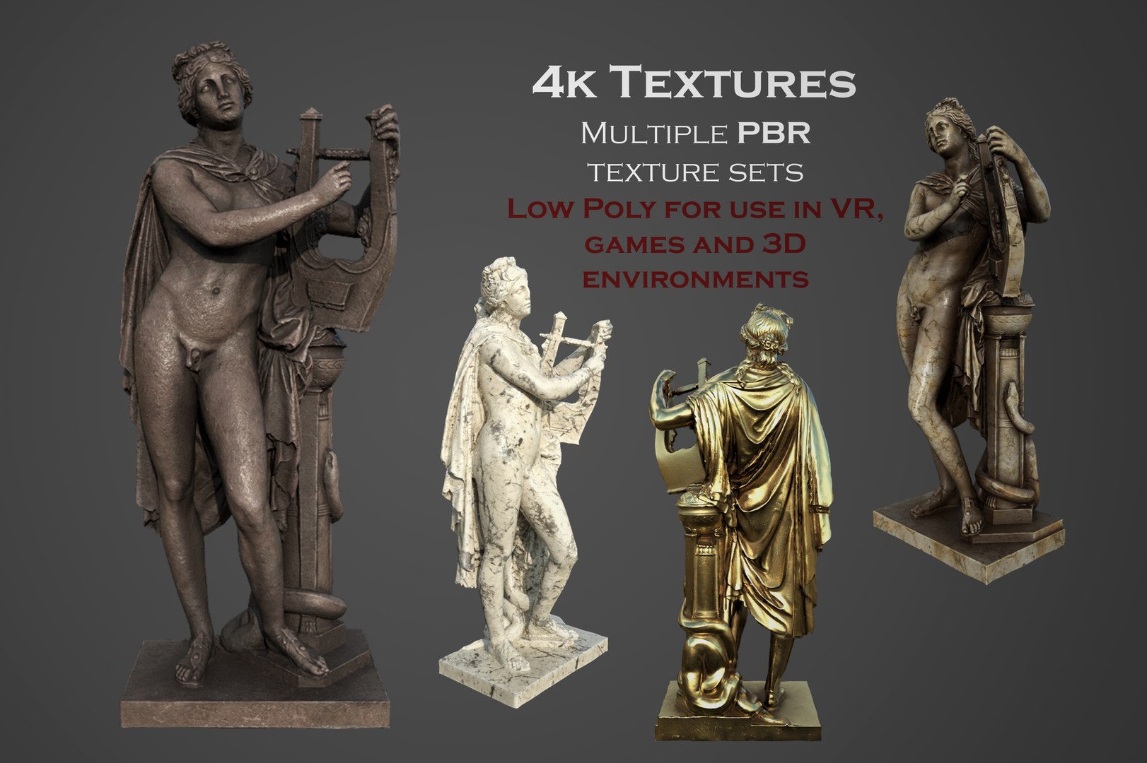 3D Statue of Apollo 3 model - TurboSquid 1824703