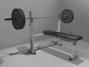 exercise bench press 3d model