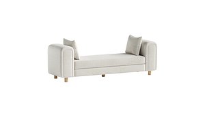 Repose Oversized Ivory Bench