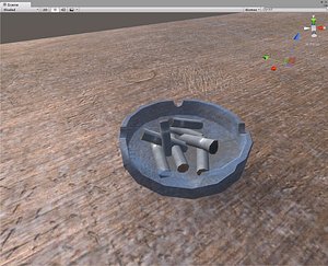 3d model ashtray butts