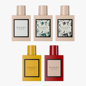Gucci Bloom Perfume Bottles 3D