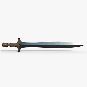 3D model Sword with brass handle