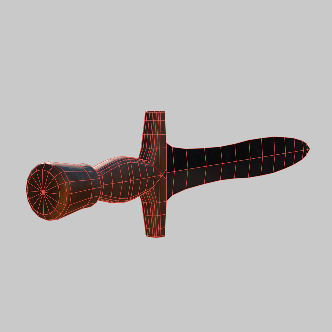 3D Model Sword With Brass Handle - TurboSquid 2083329