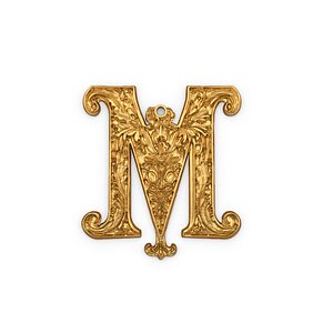 Alphabet Letter M Pendant 3D print model 3D model