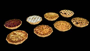 3D Medieval Pies Low Poly