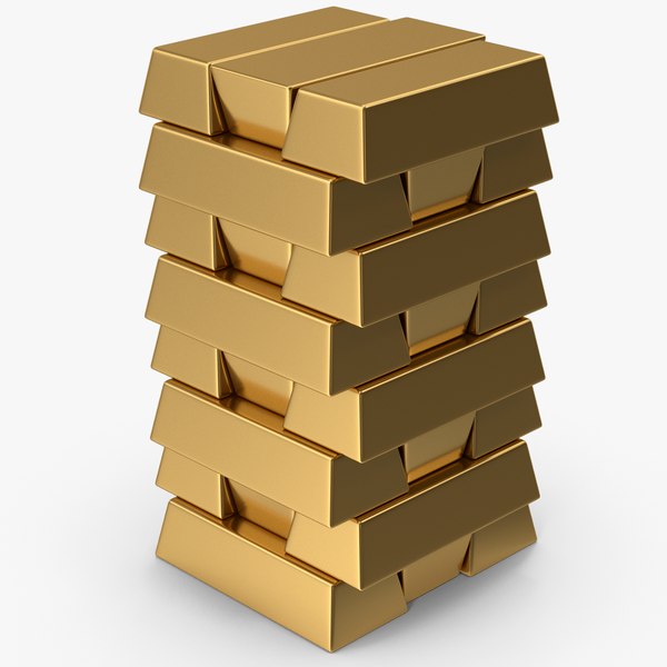 Stack Of Gold Bars 3D model