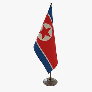 Table Flag North Korea 3D model