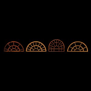 Arched window frame 3D model