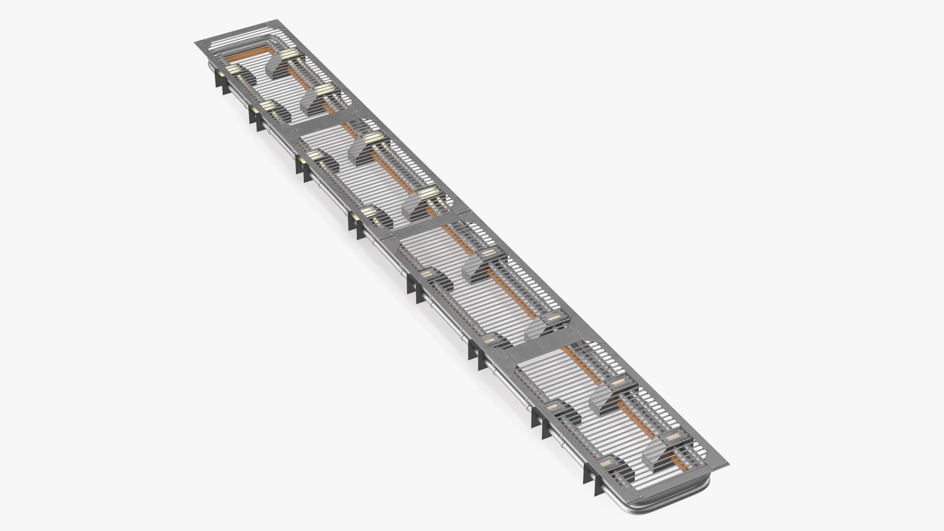 Industrial Steel Grating Walkway 3D model preview