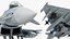 3D Eurofighter Typhoon Jet with Weaponry
