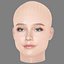 Ruby Stokes Head - No Hair - Low poly head for game