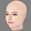 Ruby Stokes Head - No Hair - Low poly head for game