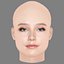 Ruby Stokes Head - No Hair - Low poly head for game