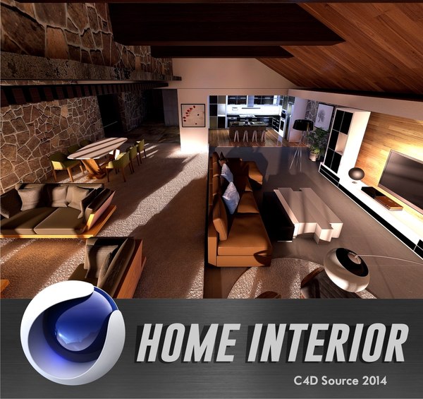 house interior 3d c4d