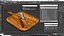 Juego de cuchillo y tenedor para trinchar en tabla para servir carne