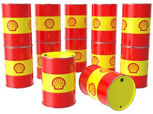 Shell oil barrel 3D model