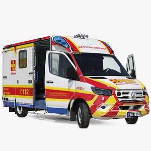 3D asb mercedes sprinter ambulance