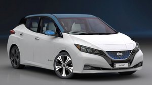 3D nissan leaf 2019