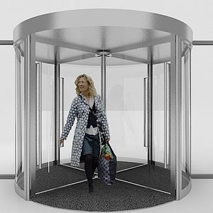 3d model revolving door