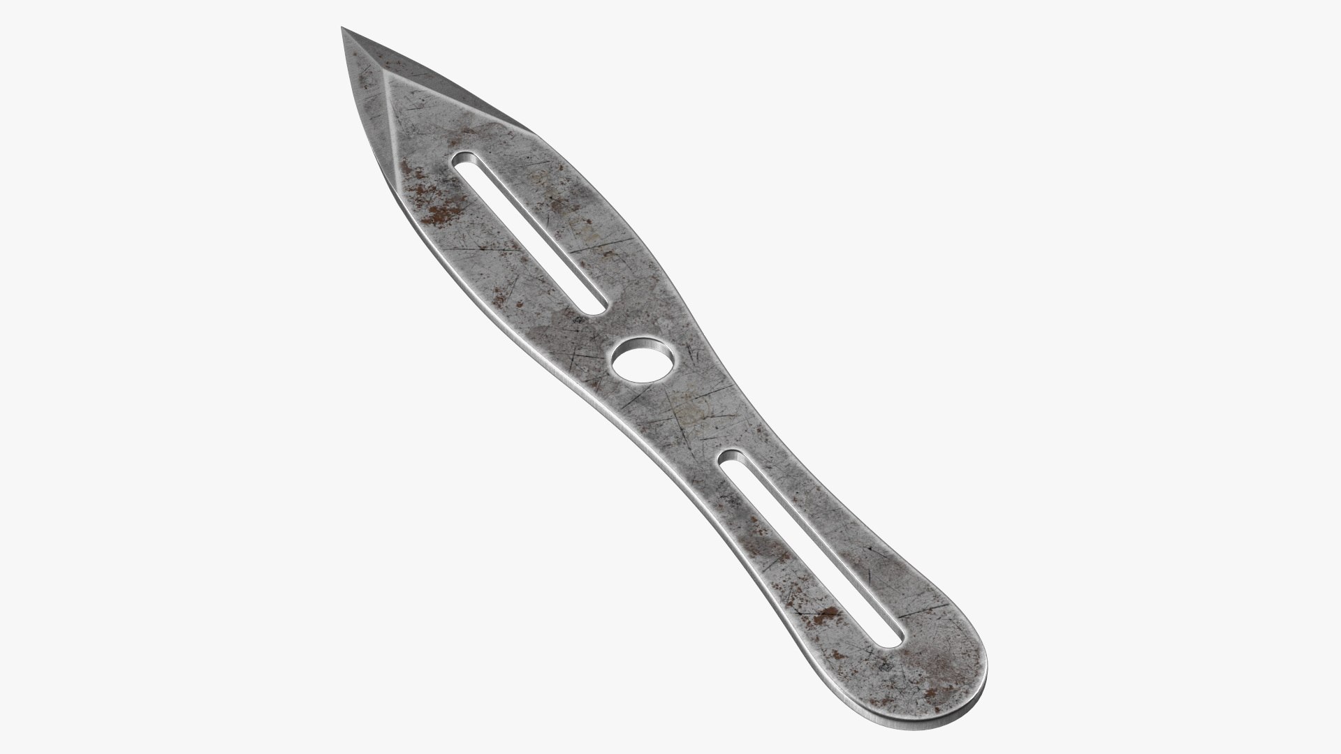 Broadhead Throwing Knife Used 3D model preview