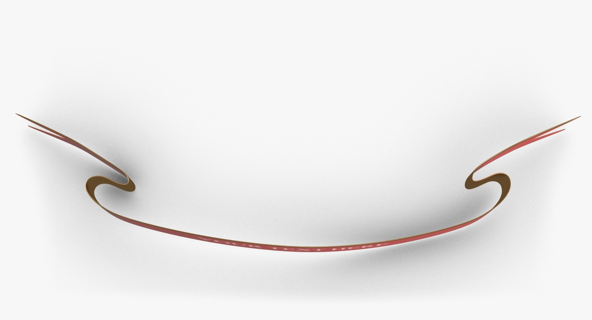 3d banner ribbon 4 model