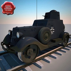 Wg 202 German WW2 Railway Armoured Car V2