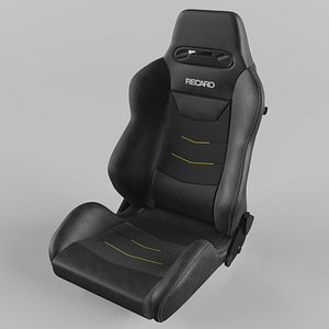 3D RECARO Speed V Yellow Seat model
