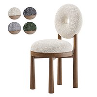 Luxury Nordic Lamb Wool Leisure Chair Leisure Chair Solid wood Dining Chair For Waiting Dining Room