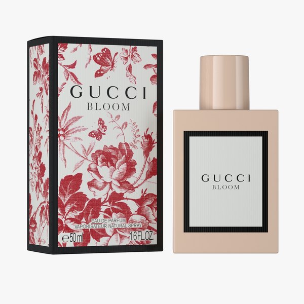 modelo 3d Perfume Gucci Bloom con estuche - TurboSquid 1741596