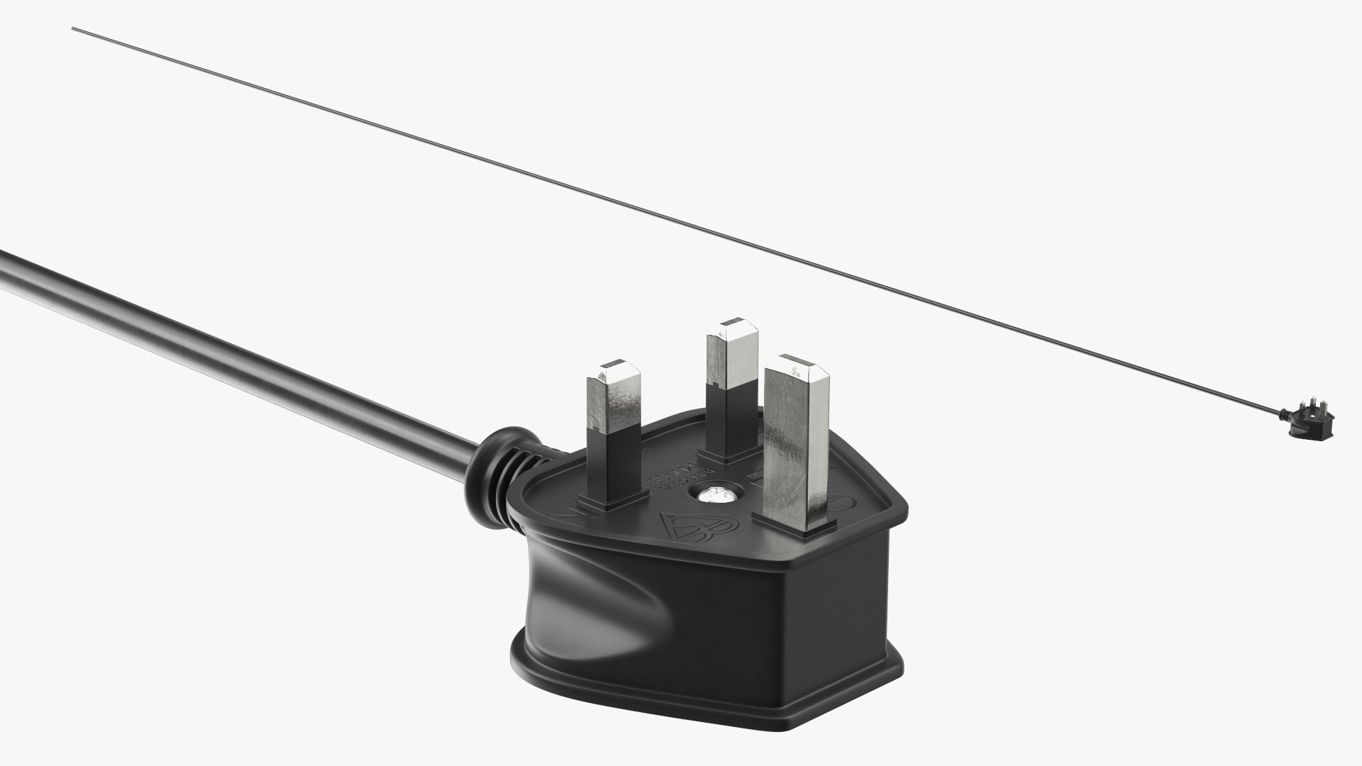 Electric Plug UK Type G Grounded 3D model preview