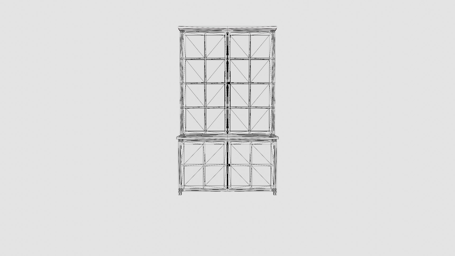 Rhode Island Display Cabinet Rich Brown 3D Model - TurboSquid 2264653