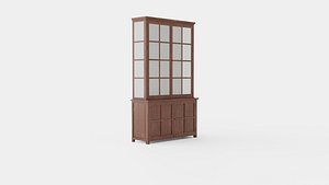 Rhode Island display cabinet rich brown 3D model