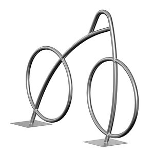 Bicycle parking structure sculpture bicycle 3D model