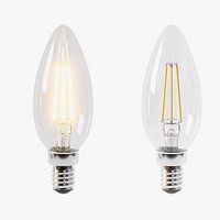 Light Bulb - Filament LED Candelabra - E12 Base - Realistic