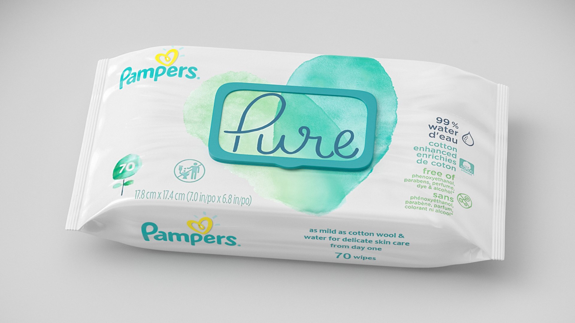 Modello 3D Pampers Wet Wipes TurboSquid 1684048